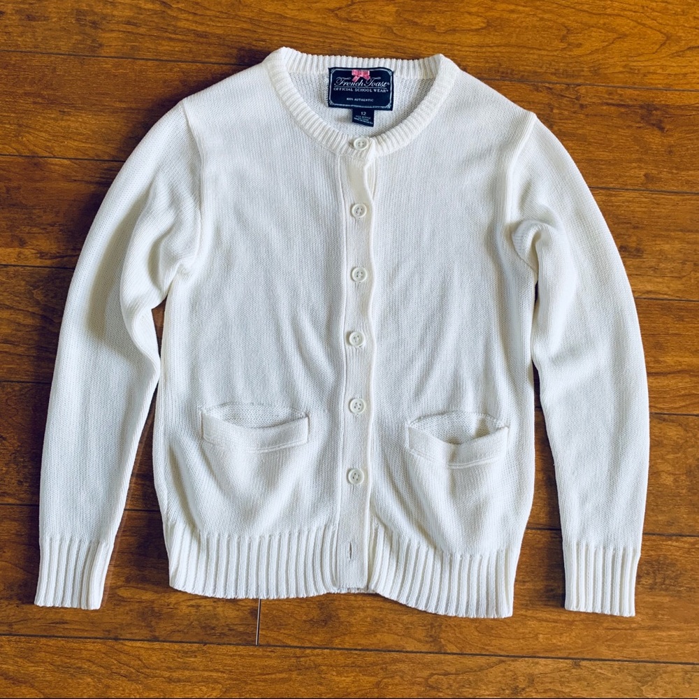 French Toast school wear cream sweater Sz.12 Girls
